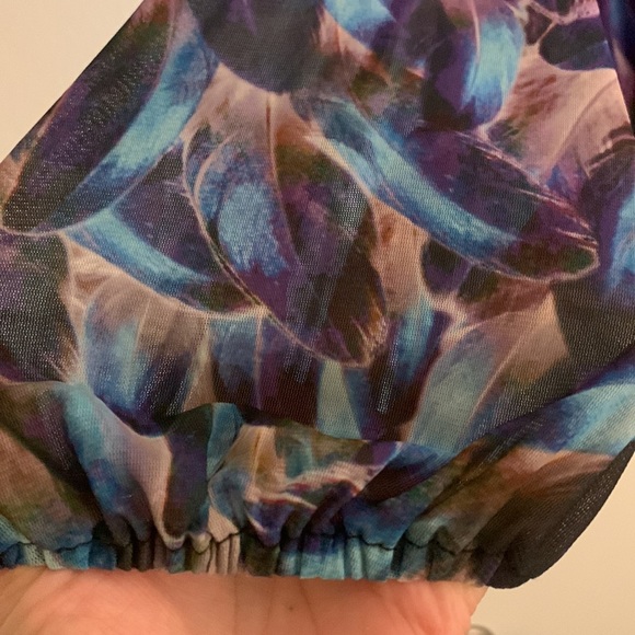 Sheer faux wrap blouse - Picture 3 of 6